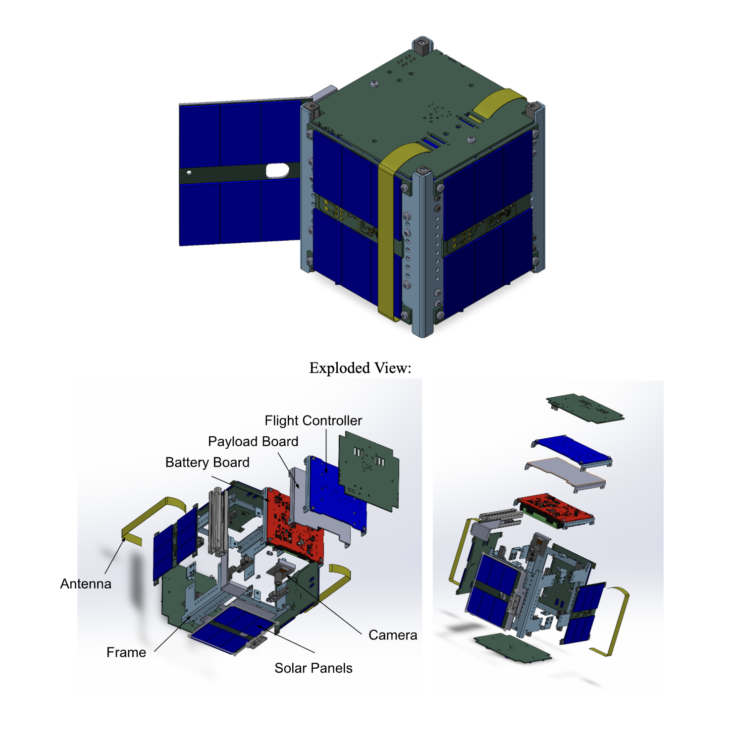1U CubeSat Diagram